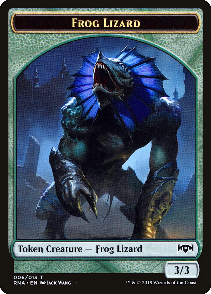 Ooze // Frog Lizard Double-Sided Token [Ravnica Allegiance Guild Kit Tokens] | Total Play