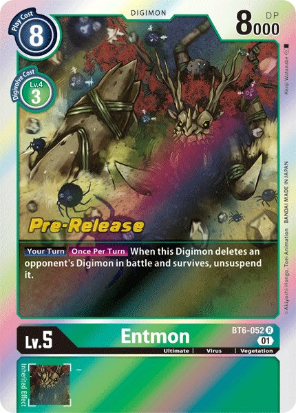 Entmon [BT6-052] [Double Diamond Pre-Release Cards] | Total Play