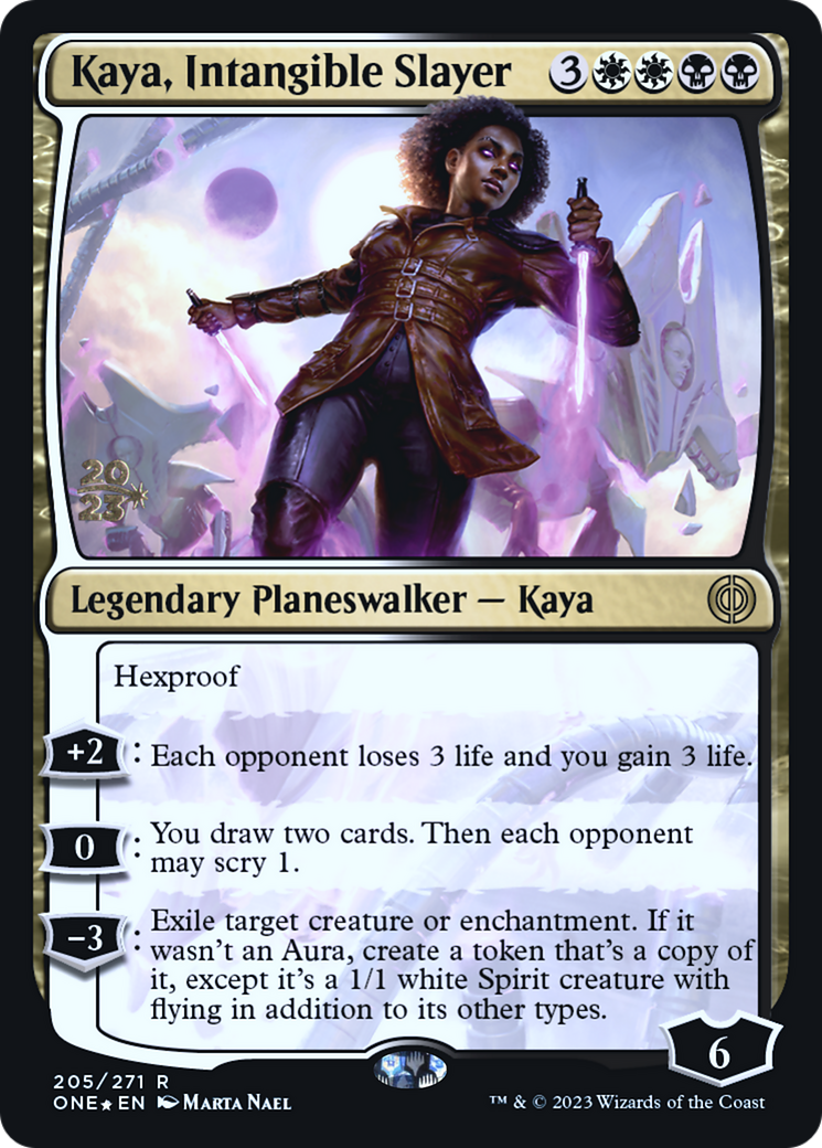 Kaya, Intangible Slayer [Phyrexia: All Will Be One Prerelease Promos] | Total Play