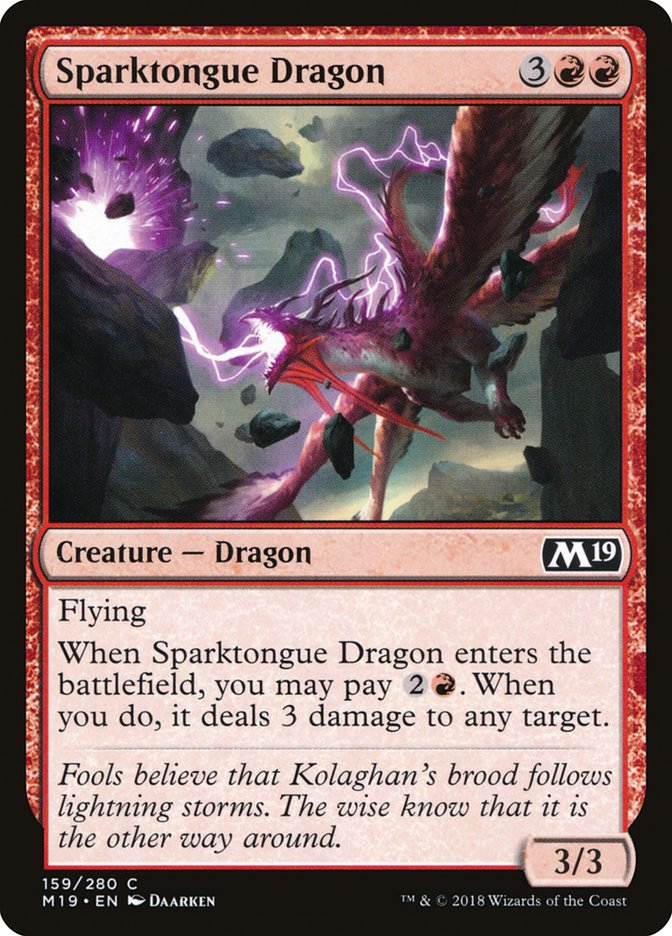 Sparktongue Dragon [Core Set 2019] | Total Play