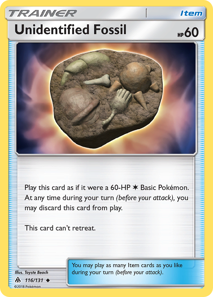 Unidentified Fossil (116/131) [Sun & Moon: Forbidden Light] | Total Play