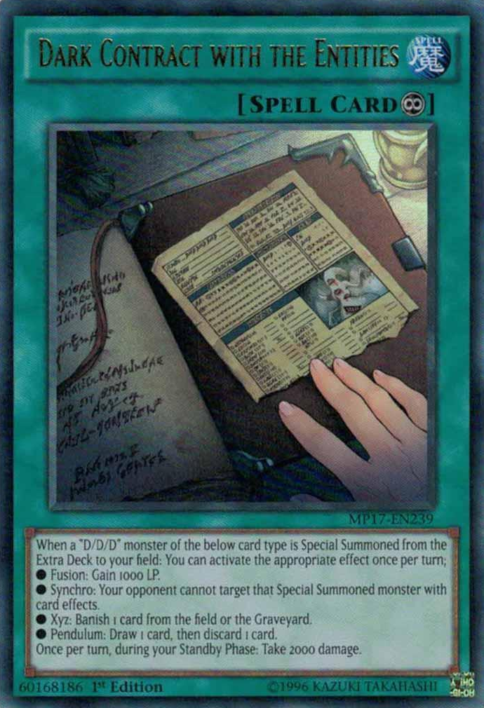 Dark Contract with the Entities [MP17-EN239] Ultra Rare | Total Play