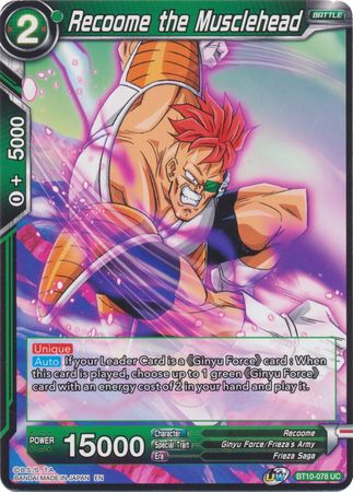 Recoome the Musclehead (BT10-078) [Rise of the Unison Warrior 2nd Edition] | Total Play