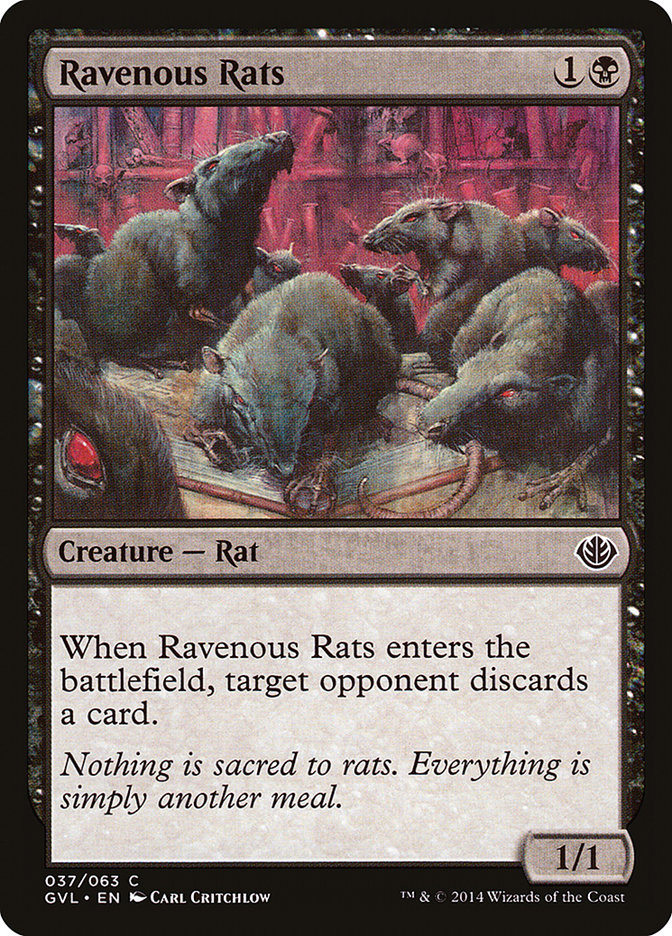 Ravenous Rats (Garruk vs. Liliana) [Duel Decks Anthology] | Total Play