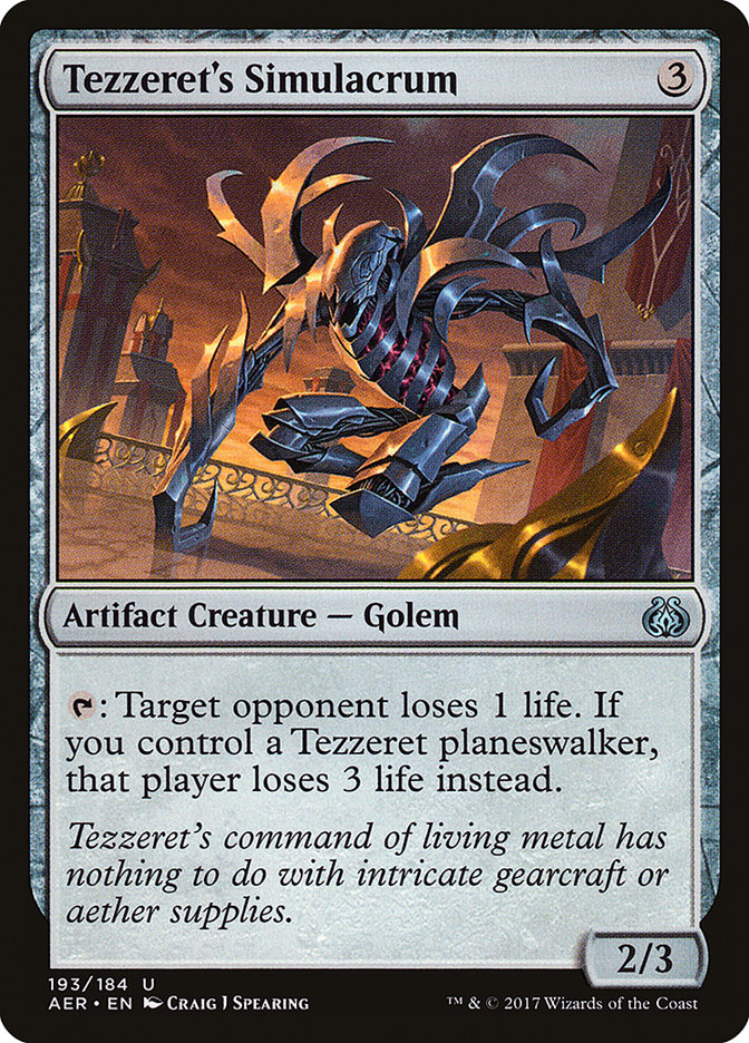 Tezzeret's Simulacrum [Aether Revolt] | Total Play