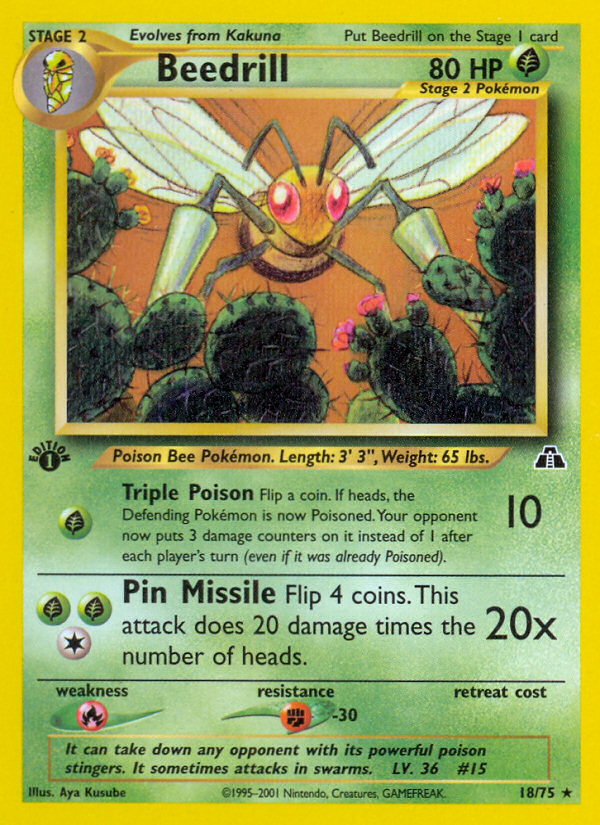 Beedrill (18/75) [Neo Discovery 1st Edition] | Total Play