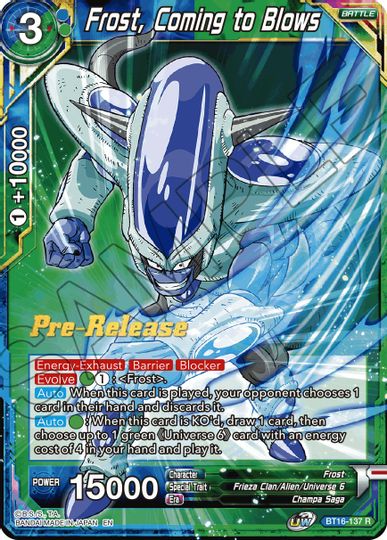 Frost, Coming to Blows (BT16-137) [Realm of the Gods Prerelease Promos] | Total Play