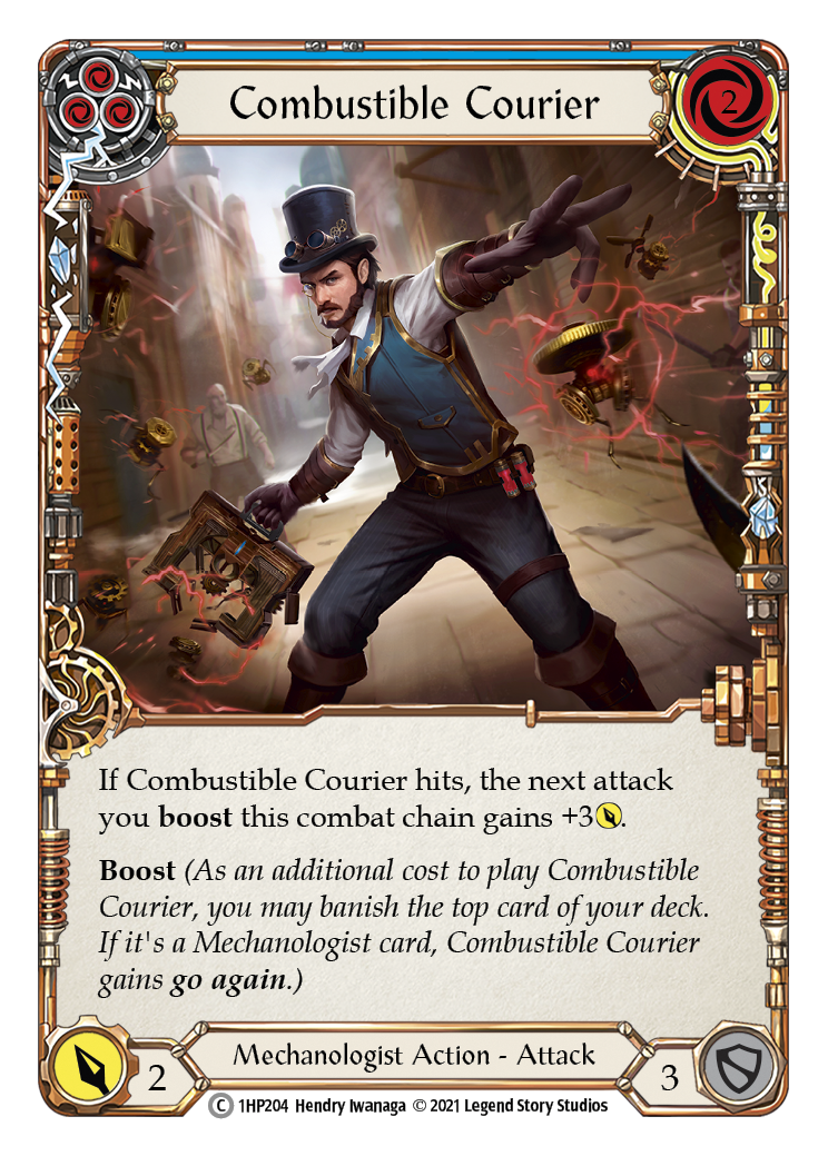 Combustible Courier (Blue) [1HP204] (History Pack 1) | Total Play