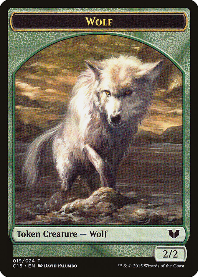 Wolf // Zombie Double-Sided Token [Commander 2015 Tokens] | Total Play