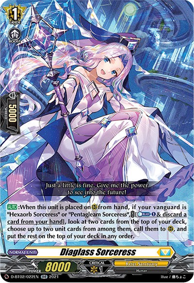 Diaglass Sorceress (D-BT02/022EN) [A Brush with the Legends] | Total Play