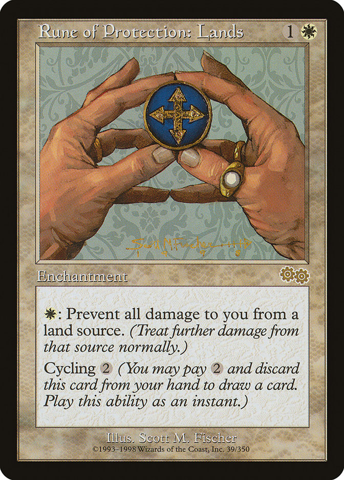 Rune of Protection: Lands [Urza's Saga] | Total Play
