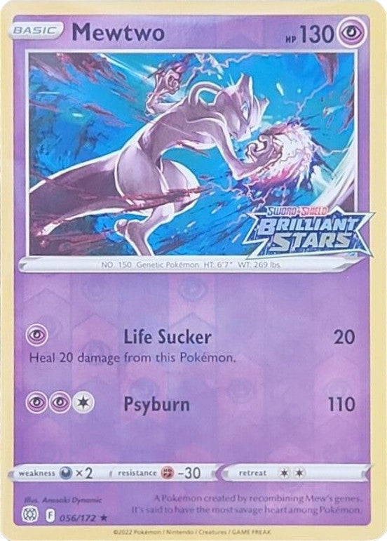 Mewtwo (056/172) (Brilliant Stars Stamped) [Sword & Shield: Brilliant Stars] | Total Play