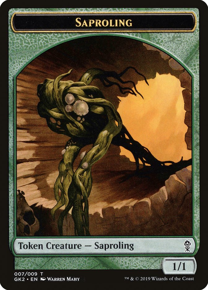 Saproling // Wurm Double-Sided Token [Ravnica Allegiance Guild Kit Tokens] | Total Play