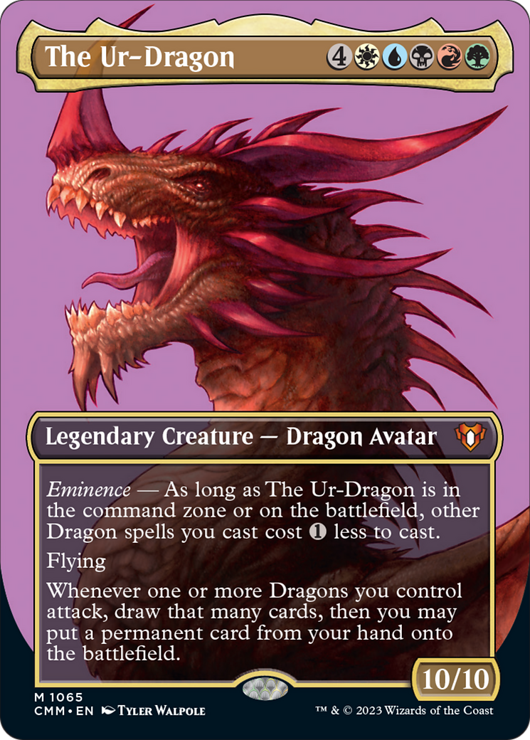 The Ur-Dragon (Borderless Textured Foil Frame Break) [Commander Masters] | Total Play