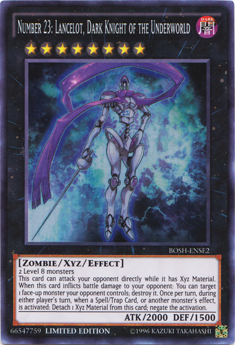 Number 23: Lancelot, Dark Knight of the Underworld [BOSH-ENSE2] Super Rare | Total Play