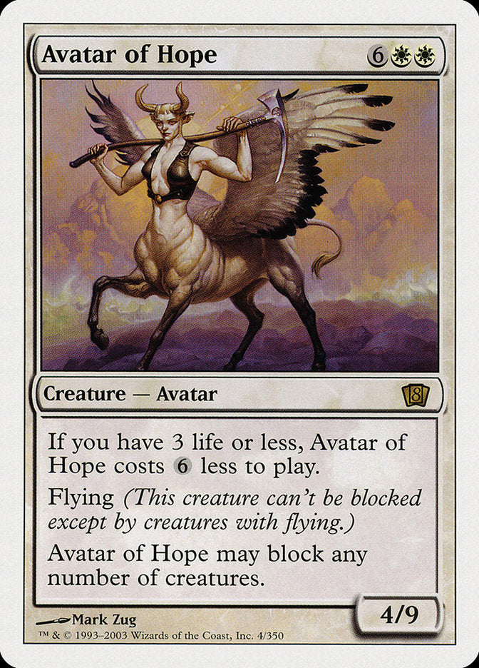 Avatar of Hope [Eighth Edition] | Total Play