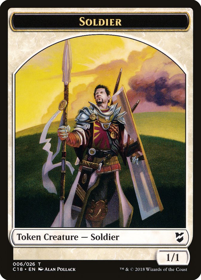 Cat // Soldier Double-Sided Token [Commander 2018 Tokens] | Total Play