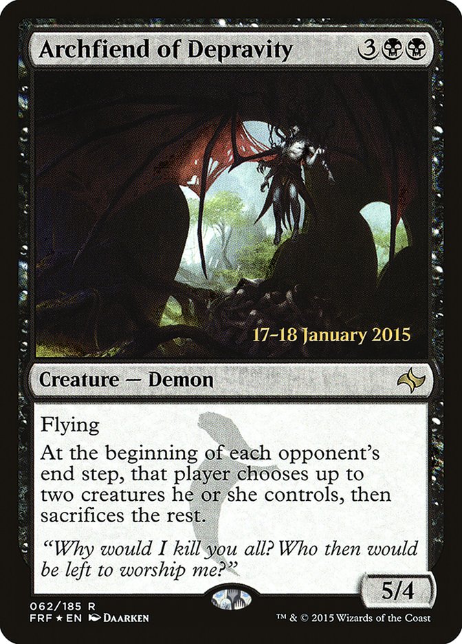 Archfiend of Depravity [Fate Reforged Prerelease Promos] | Total Play