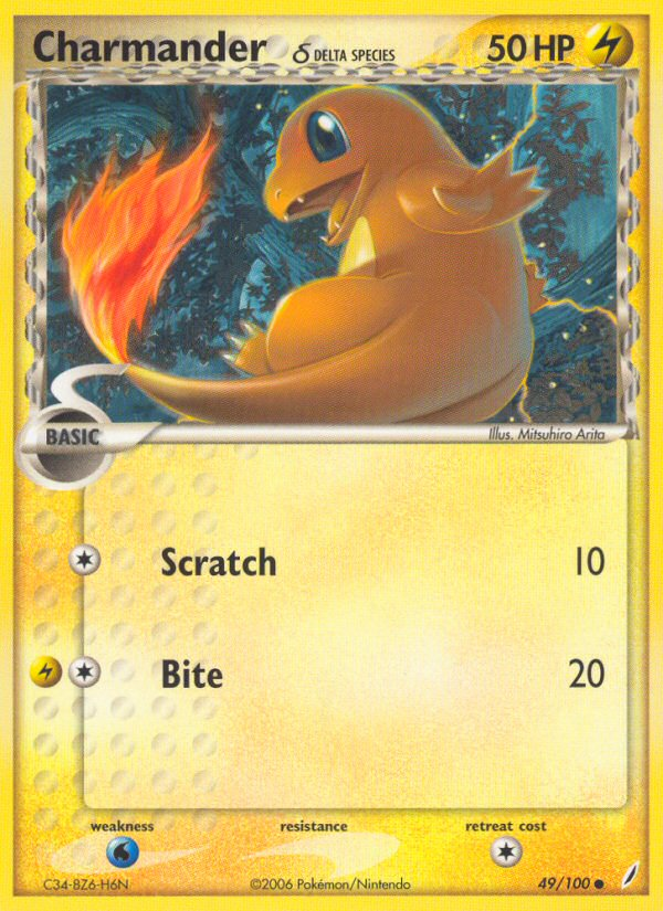 Charmander (49/100) (Delta Species) [EX: Crystal Guardians] | Total Play