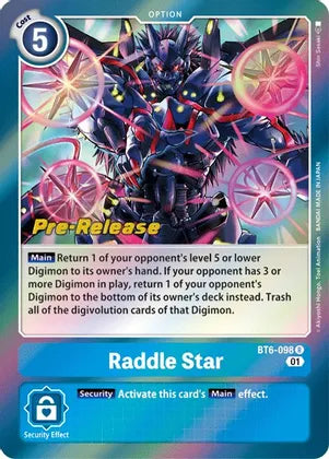 Raddle Star [BT6-098] [Double Diamond Pre-Release Cards] | Total Play