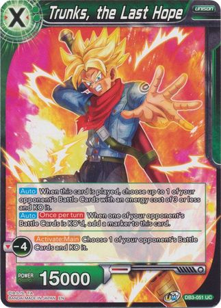 Trunks, the Last Hope (DB3-051) [Giant Force] | Total Play