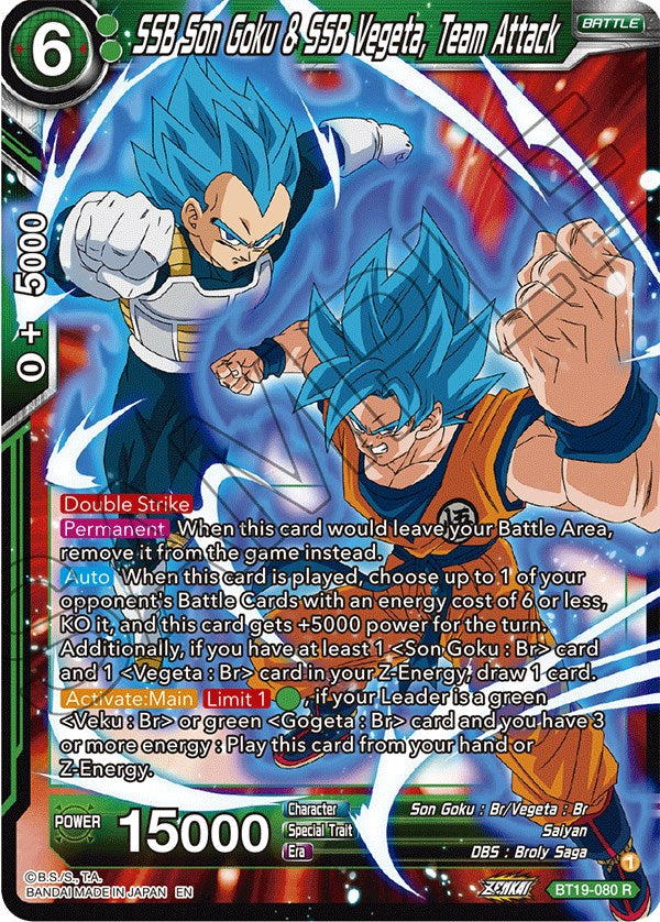 SSB Son Goku & SSB Vegeta, Team Attack (BT19-080) [Fighter's Ambition] | Total Play