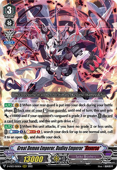 Great Demon Emperor, Dudley Emperor "Reverse" (D-VS03/050EN) [V Clan Collection Vol.3] | Total Play