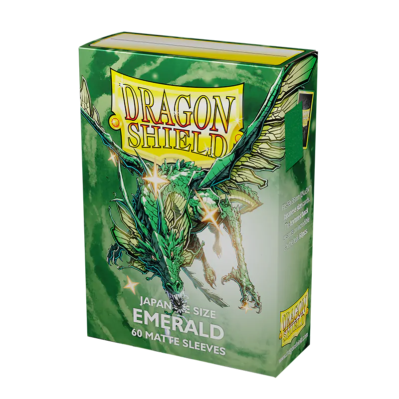 Dragon Shield: Japanese Size 60ct Sleeves - Emerald (Matte) | Total Play
