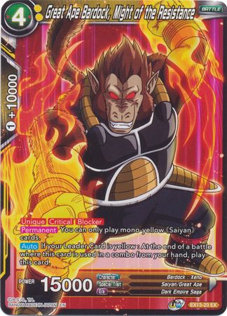 Great Ape Bardock, Might of the Resistance (EX13-23) [Special Anniversary Set 2020] | Total Play