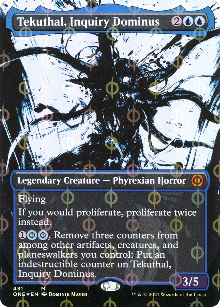 Tekuthal, Inquiry Dominus (Borderless Ichor Step-and-Compleat Foil) [Phyrexia: All Will Be One] | Total Play