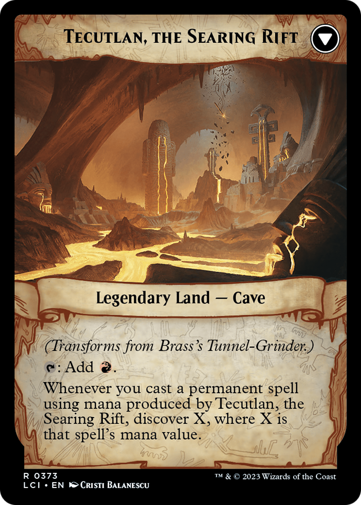 Brass's Tunnel-Grinder // Tecutlan, The Searing Rift (Extended Art) [The Lost Caverns of Ixalan] | Total Play