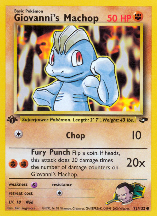 Giovanni's Machop (72/132) [Gym Challenge 1st Edition] | Total Play