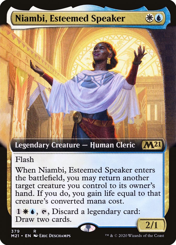 Niambi, Esteemed Speaker (Extended Art) [Core Set 2021] | Total Play