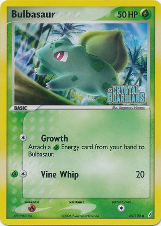 Bulbasaur (46/100) (Stamped) [EX: Crystal Guardians] | Total Play