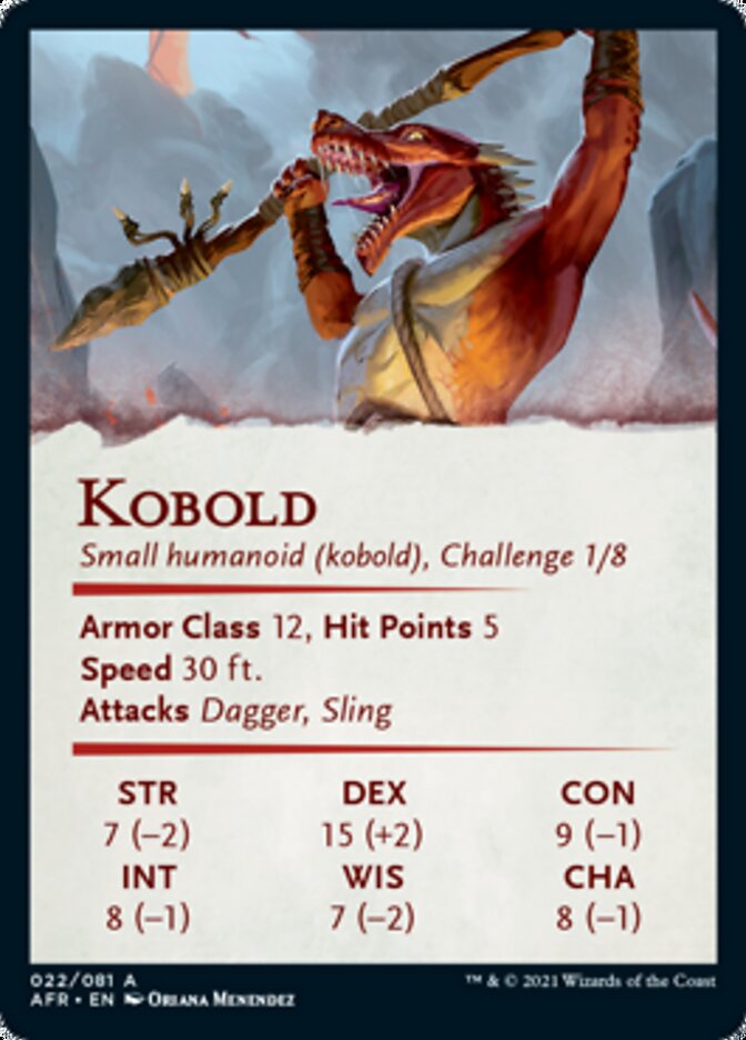 Kobold Art Card (Gold-Stamped Signature) [Dungeons & Dragons: Adventures in the Forgotten Realms Art Series] | Total Play