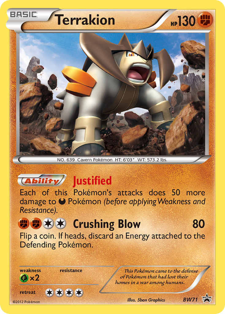 Terrakion (BW71) [Black & White: Black Star Promos] | Total Play