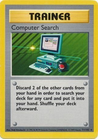 Computer Search (71/102) [Base Set Shadowless Unlimited] | Total Play