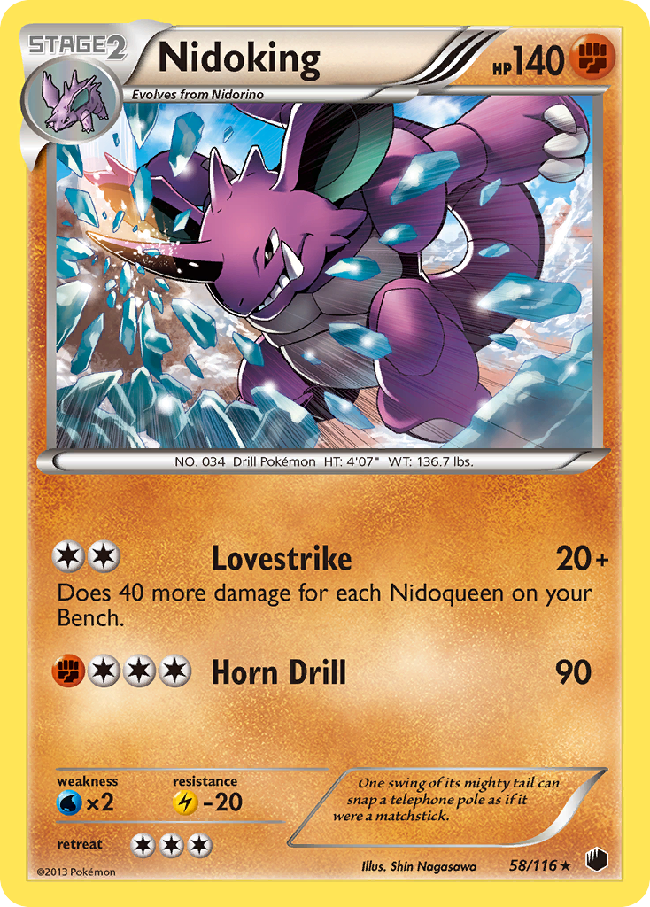 Nidoking (58/116) [Black & White: Plasma Freeze] | Total Play