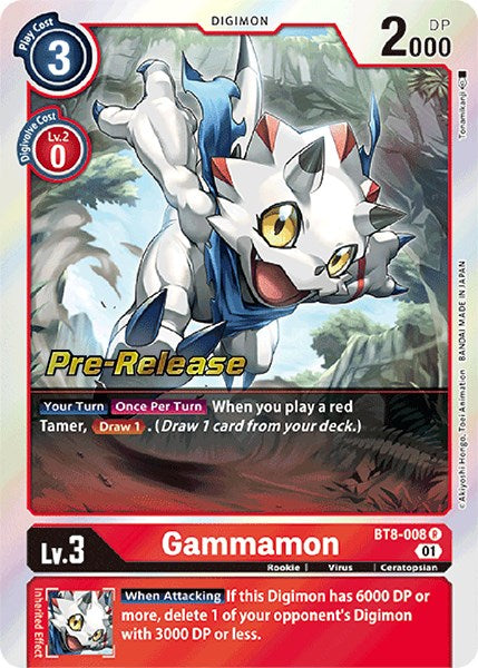 Gammamon [BT8-008] [New Awakening Pre-Release Cards] | Total Play