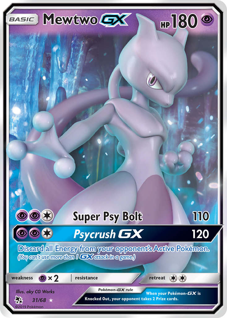 Mewtwo GX (31/68) [Sun & Moon: Hidden Fates] | Total Play