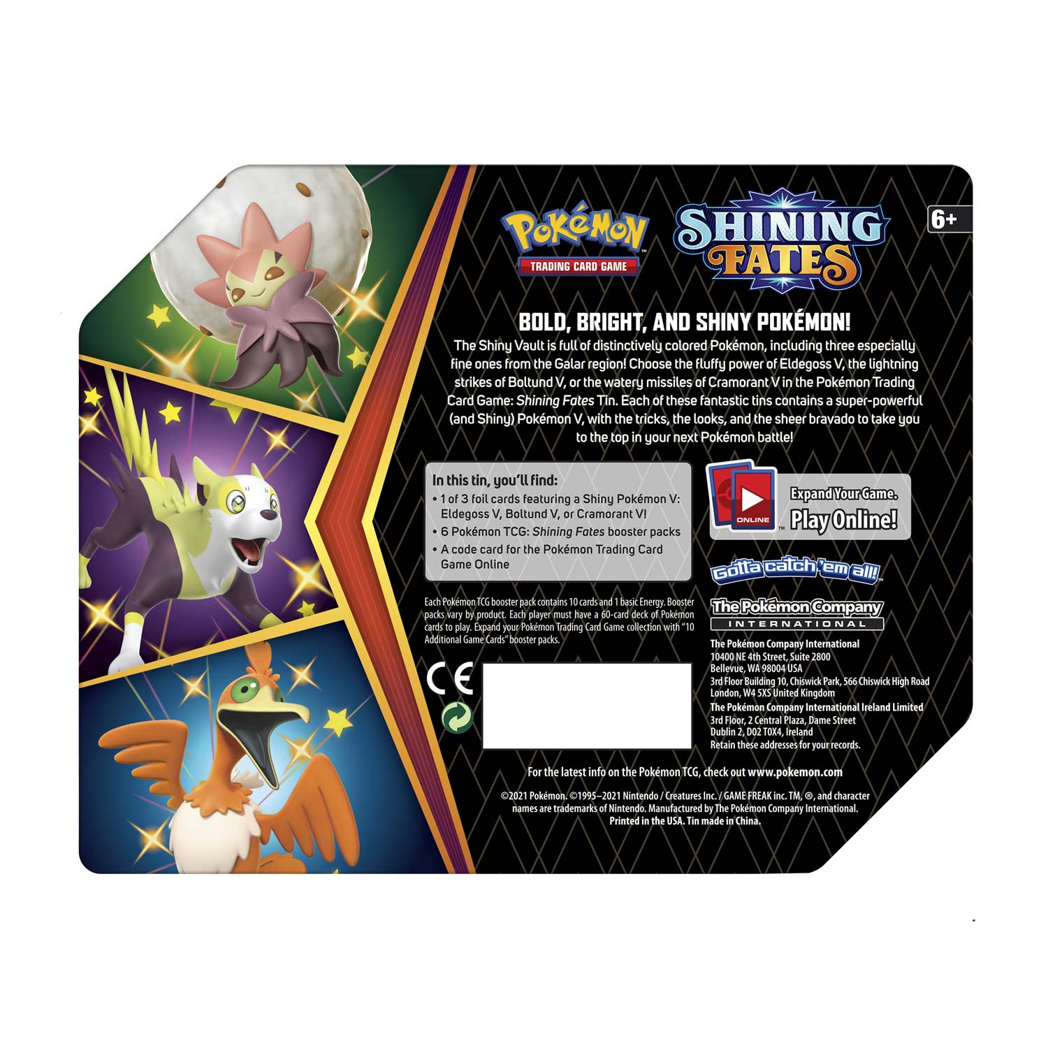 Shining Fates - Collector's Tin (Boltund V) | Total Play