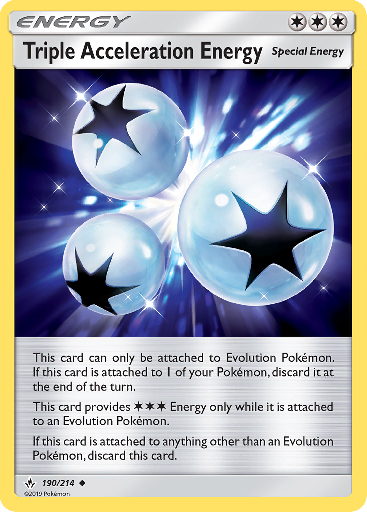 Triple Acceleration Energy (190/214) [Sun & Moon: Unbroken Bonds] | Total Play