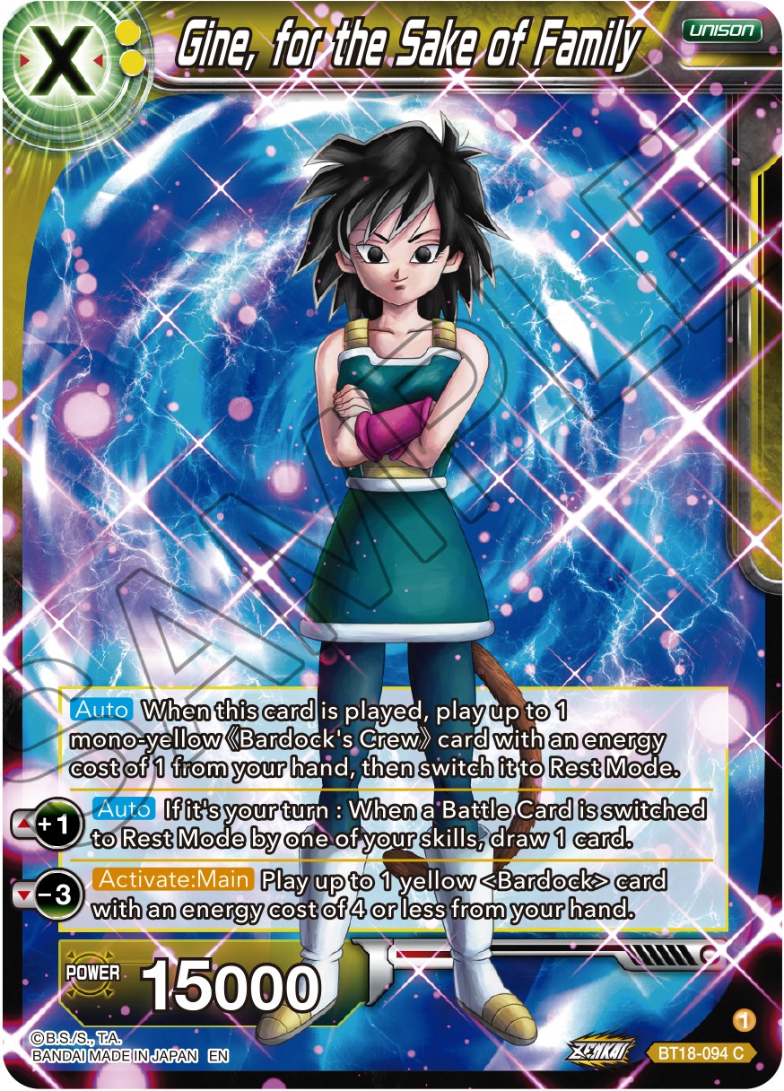 Gine, for the Sake of Family (BT18-094) [Dawn of the Z-Legends] | Total Play