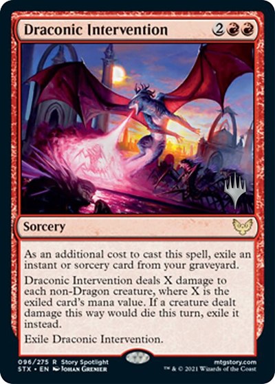 Draconic Intervention (Promo Pack) [Strixhaven: School of Mages Promos] | Total Play