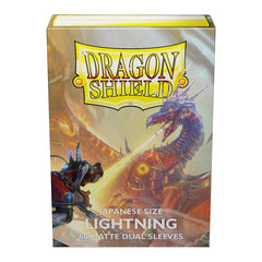 Dragon Shield: Japanese Size 60ct Sleeves - Lightning (Dual Matte) | Total Play