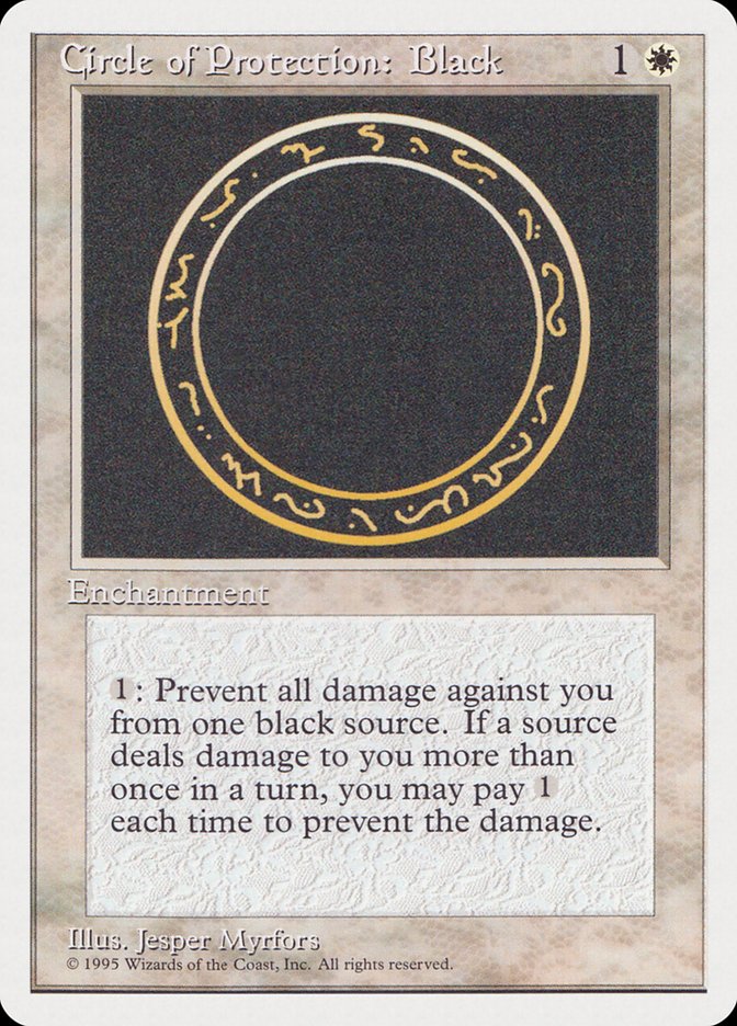 Circle of Protection: Black [Rivals Quick Start Set] | Total Play