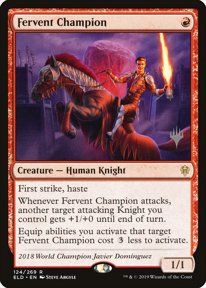 Fervent Champion (Promo Pack) [Throne of Eldraine Promos] | Total Play