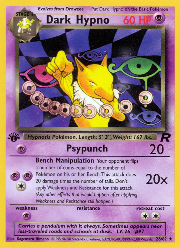 Dark Hypno (26/82) [Team Rocket 1st Edition] | Total Play