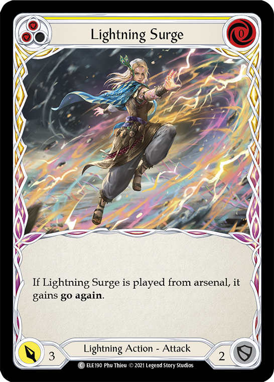 Lightning Surge (Yellow) [ELE190] (Tales of Aria)  1st Edition Normal | Total Play