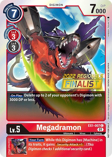 Megadramon [EX1-007] (2022 Championship Online Regional) (Online Finalist) [Classic Collection Promos] | Total Play